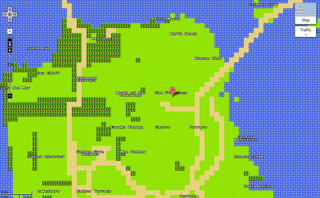 How to use Google Maps 8-bit tiles in your own project