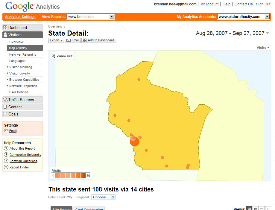 The true shape of the Midwest- Google Analytics